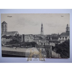 Głogów, Glogau, Panorama, ok. 1914