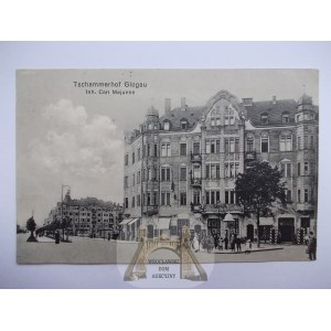 Glogow, Glogau, Tschammerhof, street, 1917