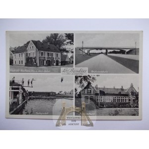 Budziszów Wielki k. Jawor, autostrada, basen, dom handlowy, ok. 1940