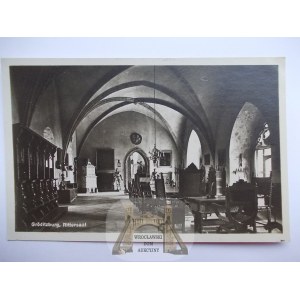 Zagrodno, Schloss Grodziec, Rittersaal, ca. 1930