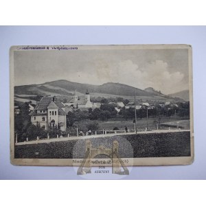 Wojcieszów, Kauffung, willa, panorama, ok. 1920