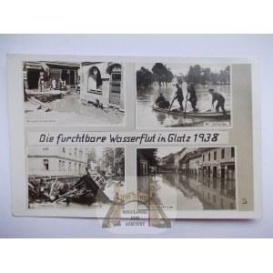 Kłodzko, Glatz, powódź, 1938
