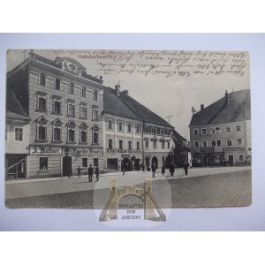 Bystrzyca Kłodzka, Habelschwerdt, Marktplatz, Brauerei, 1913