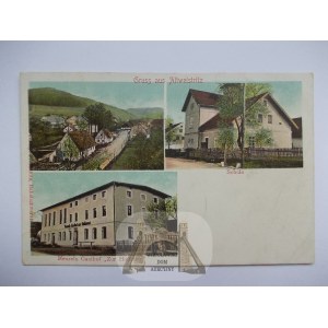 Stara Bystrzyca near Bystrzyca Klodzka, inn, school, ca. 1902