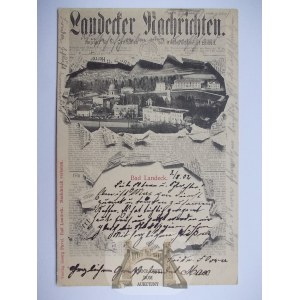Lądek Zdrój, Bad Landeck, winieta gazety, 1902