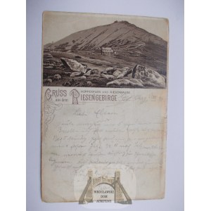 Karkonosze, Riesengebirge, Śnieżka, Vorlaufer 1894