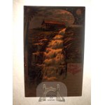Karkonosze, Elbefall, litografia, patrz pod światło, księżycówka, 1899