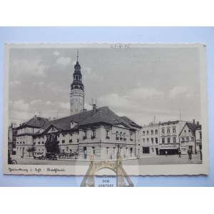 Zielona Góra, Grunberg, Rynek, ratusz, ok. 1936