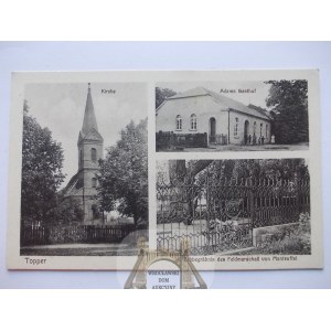 Toporów near Swiebodzin, church, inn, circa 1920.