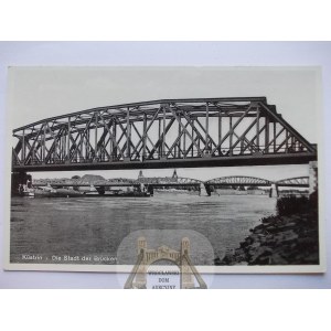 Kostrzyn, Custrin, mosty, wiadukt, ok. 1940