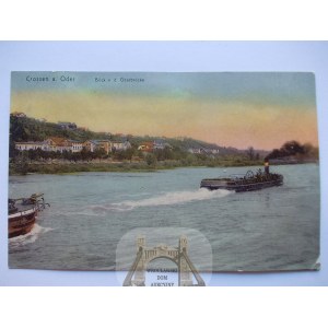 Krosno Odrzańskie, Crossen, oder, tugboat steamer, 1910