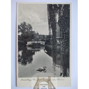 Gorzow Wielkopolski, Landsberg, by the river, bridge, 1942