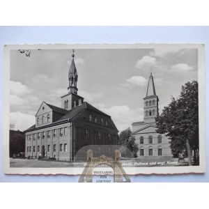 Miedzyrzecz, Messeritz, Marktplatz, Rathaus, um 1938