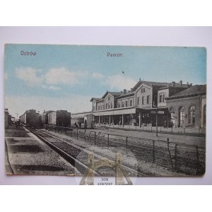 Ostrów Wlkp. Ostrowo, railroad station 1920