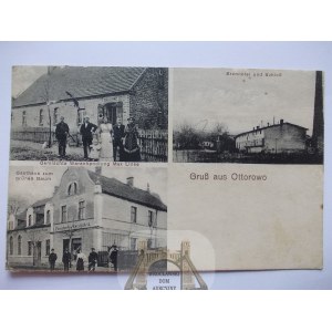 Otorowo k. Szamotuły, Ottorowo, gorzelnia, knajpa, sklep ok. 1910