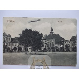 Września, Wreschen, Marktplatz, Luftschiff, Zeppelin, 1916