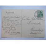 Sławsko Dolne k. Trzemeszno, Mogilno, Strzelno, pałac, sklep, 1907