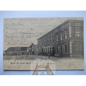 Zduny near Krotoszyn, Market Square, hotel, 1901