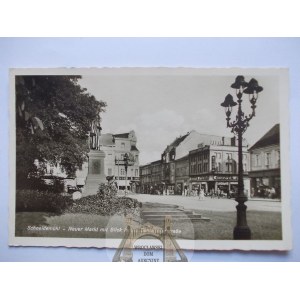 Piła, Schneidemuhl, Schlageterstrasse, Rynek, 1940