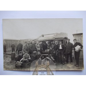 Säge, Schneidemuhl, Kriegsgefangenenlager, Französisch, Foto 1918