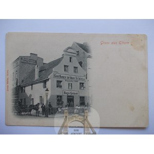 Torun, Thorn, Gasthaus zur blauen Schurze, ca. 1900