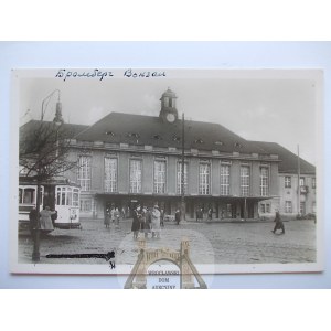 Bydgoszcz, okupacja, dworzec, tramwaj, ok. 1940