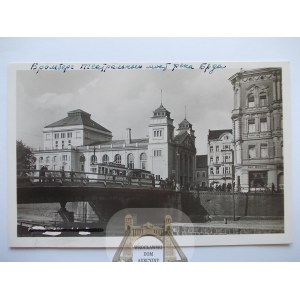 Bydgoszcz, occupation, Theater, Bridge, circa 1940.