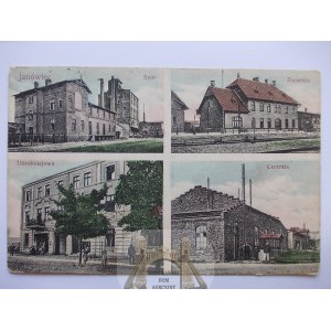 Janowiec Wielkopolski near Żnin, factory, railway station, 1914 Street