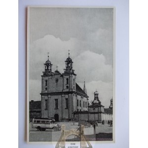 Kcynia, Exin, church, bus, circa 1940.