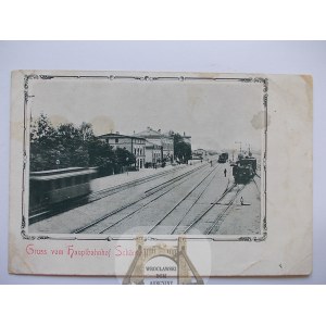 Kowalewo Pomorskie, Schonsee, Bahnhof, ca. 1902