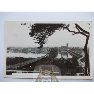 Włocławek, panorama, Wisła, ok. 1940