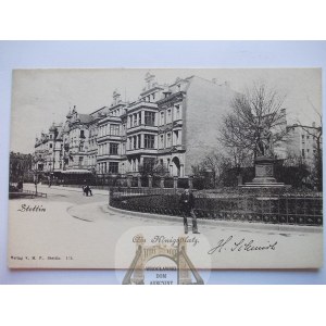 Szczecin, Stettin, Königssplatz, monument, ca. 1900