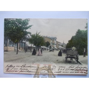 Kołobrzeg, Kolberg, ul. Solna, piękne kolory, ok. 1900