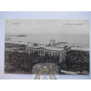 Międzyzdroje, Misdroy, Plaża, hotel, 1909