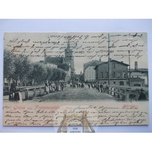 Chociwel, Freienwalde, bridge, street, interesting, 1906