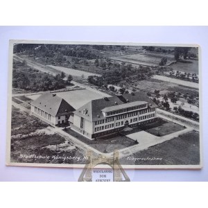 Chojna, Konigsberg, School aerial shot, 1940