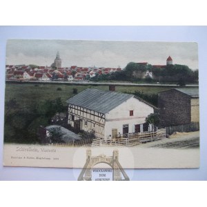 Świdwin, Schivelbein, panorama, chałupa, ok. 1902