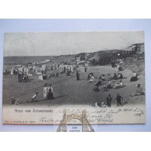 Mielno, Gross Mollen, plaża, 1906