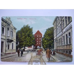 Sławno, Schlawe, ulica, brama Koszalińska, 1914