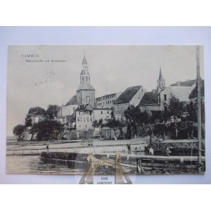 Kamień Pomorski, Cammin, widok od jeziora, 1908