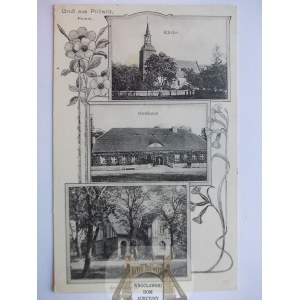 Przelewice k. Pyrzyce, kościół, pałac, 1908