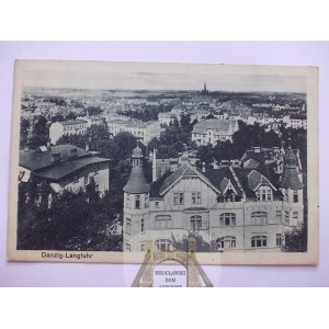Gdańsk Wrzeszcz, Danzig Langfuhr, panorama, 1917