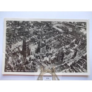 Gdańsk, Danzig, panorama, lotnicza 1930