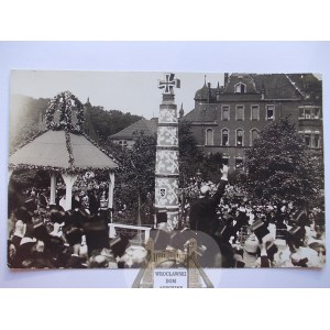 Gdańsk, Danzig, uroczystość, statua, żelazny krzyż, ok. 1915