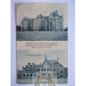 Malbork, Marienburg, koszary, 2 widoki, 1914