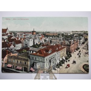 Elbląg, Elbing, Blick vom Rathausturm, ca. 1910