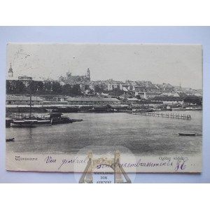 Warsaw, barges, houses on water, Rzepkowicz issue no. 6, circa 1900.