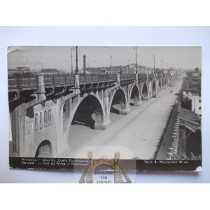 Warszawa, most Ks. Poniatowskiego, zdjęciowa, wyd. Wojutyńska, 1940