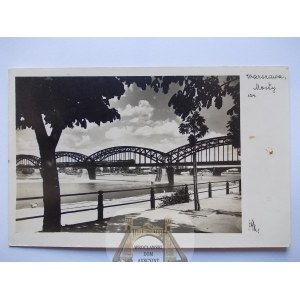 Warsaw, bridges, Gazda issue no. 124, circa 1940.