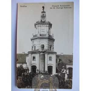Siedlce, ratusz, pomnik, zdjęciowa, ok. 1920